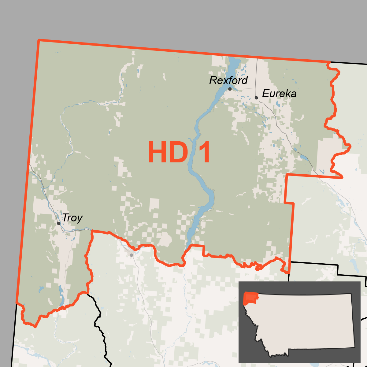 Map of House District 1
