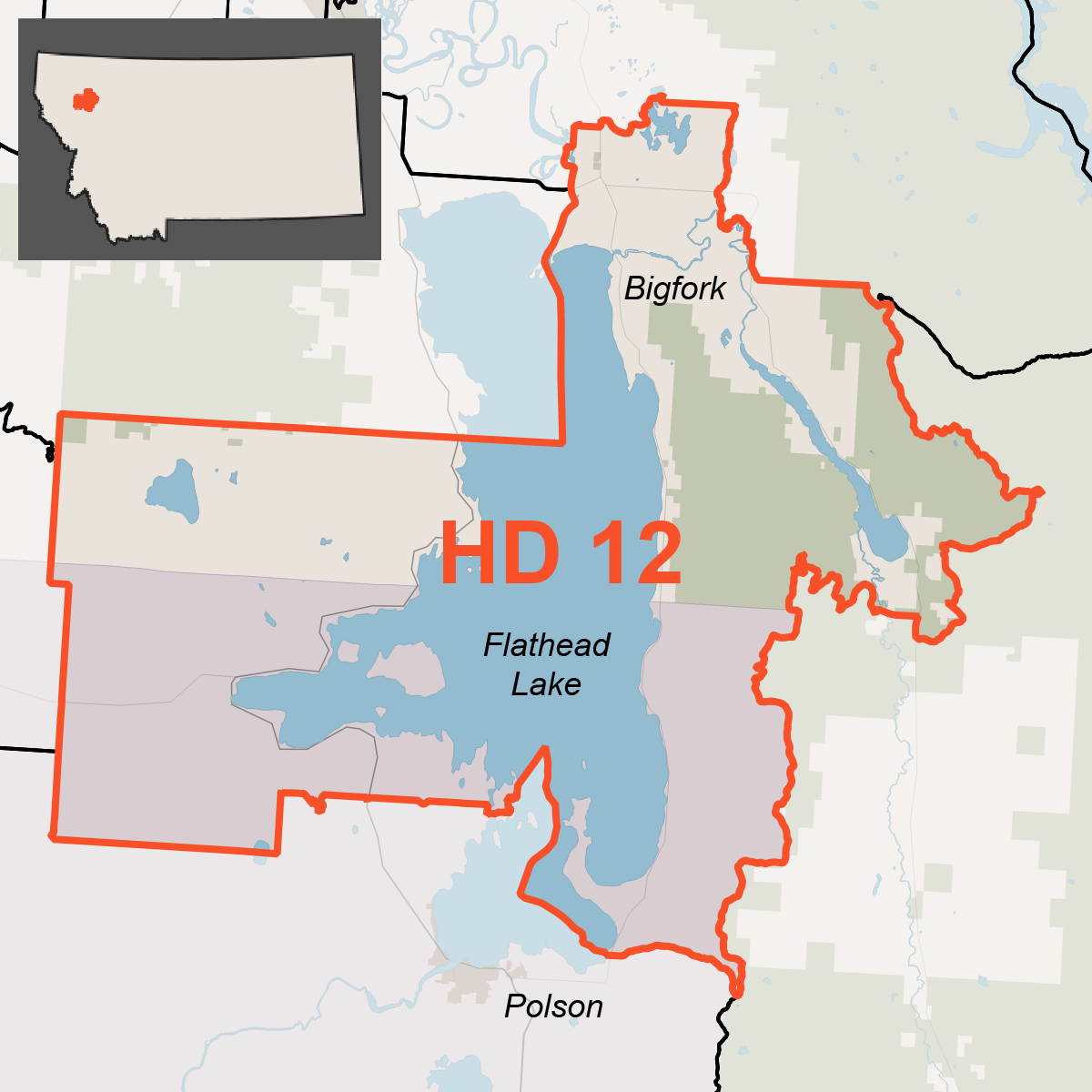 Map of House District 12