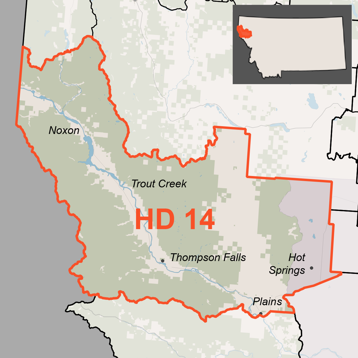 Map of House District 14