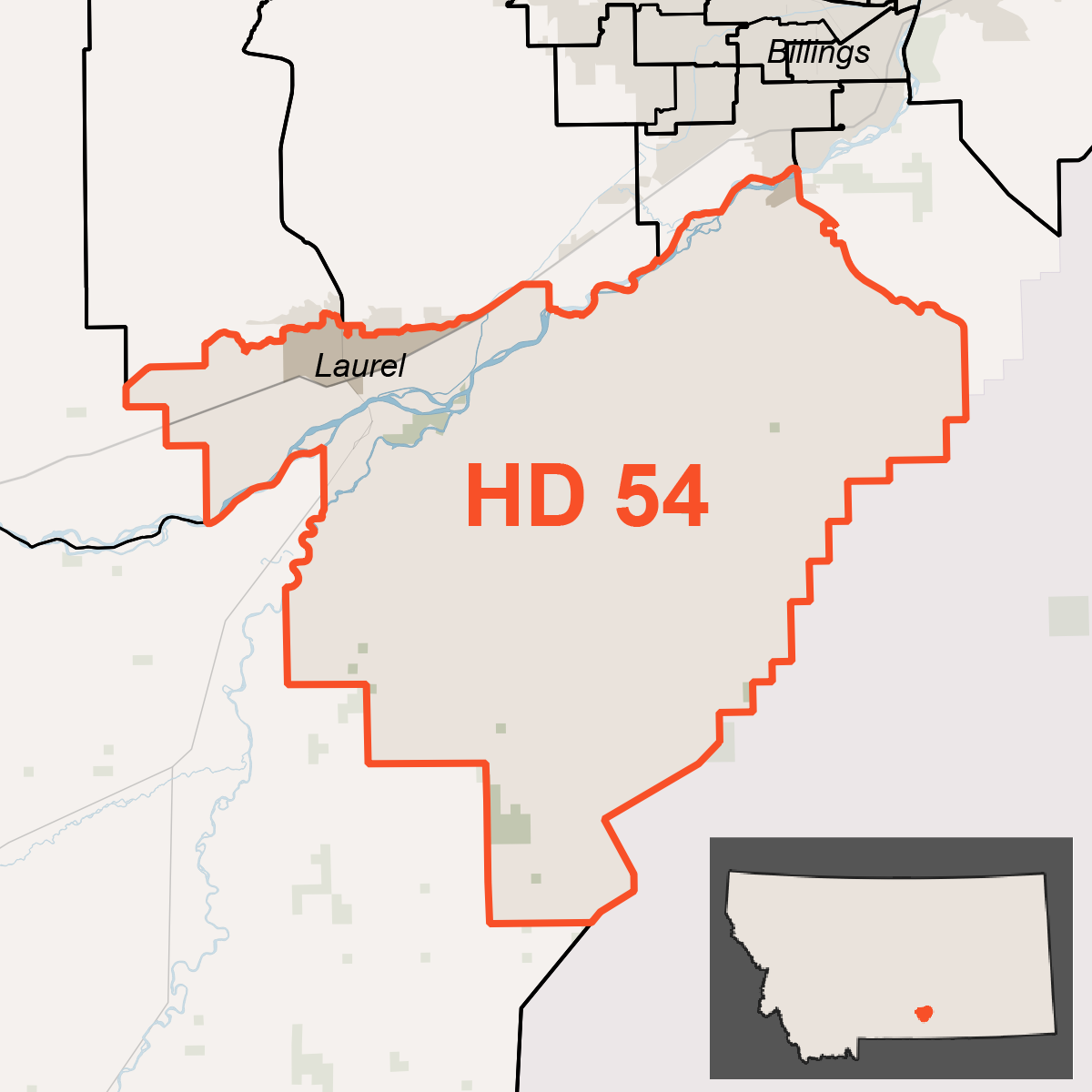 Map of House District 54