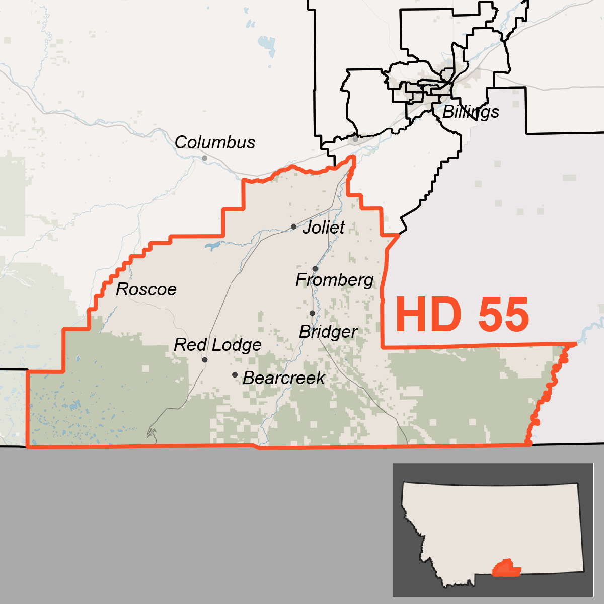 Map of House District 55