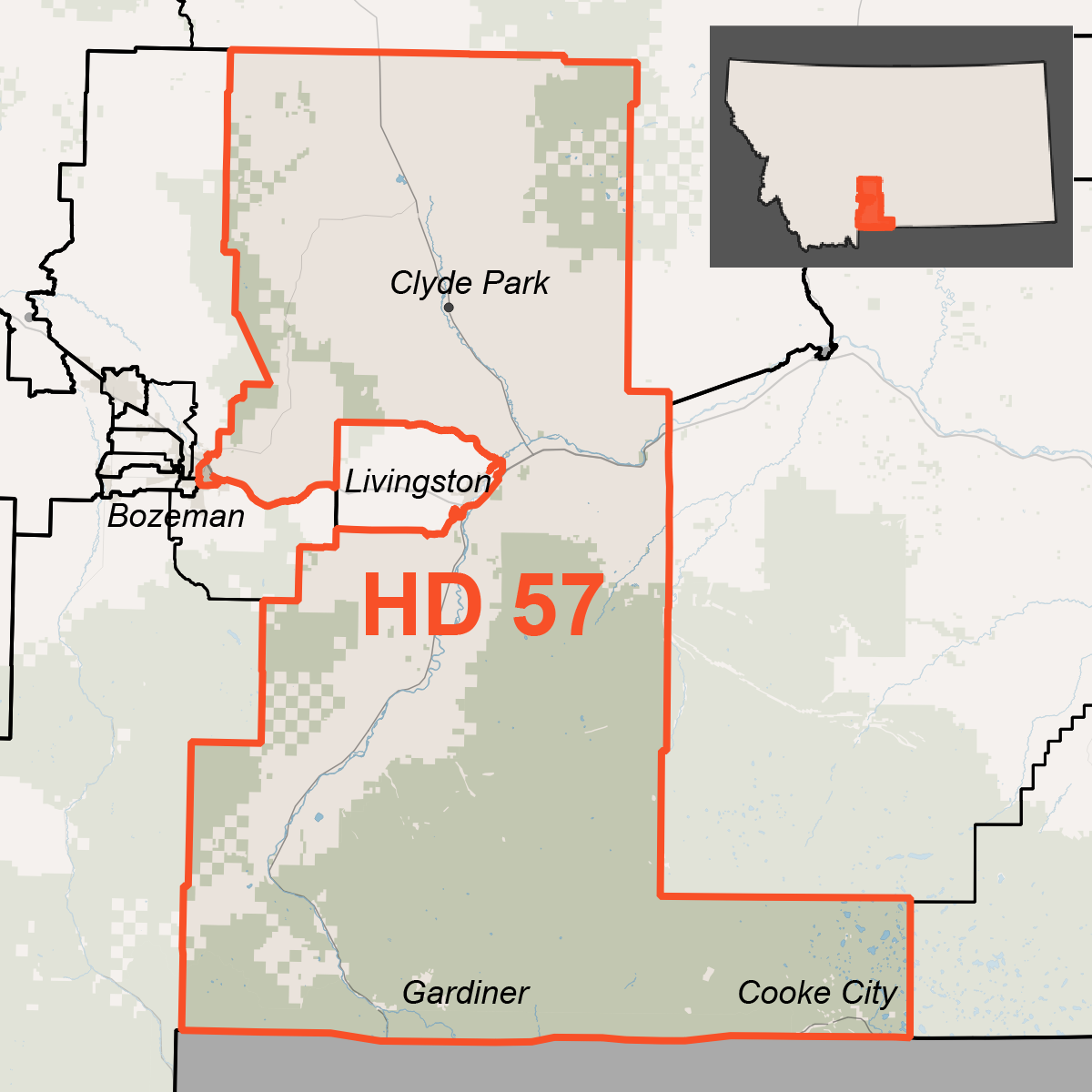 Map of House District 57
