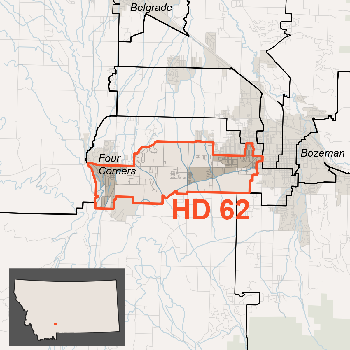 Map of House District 62