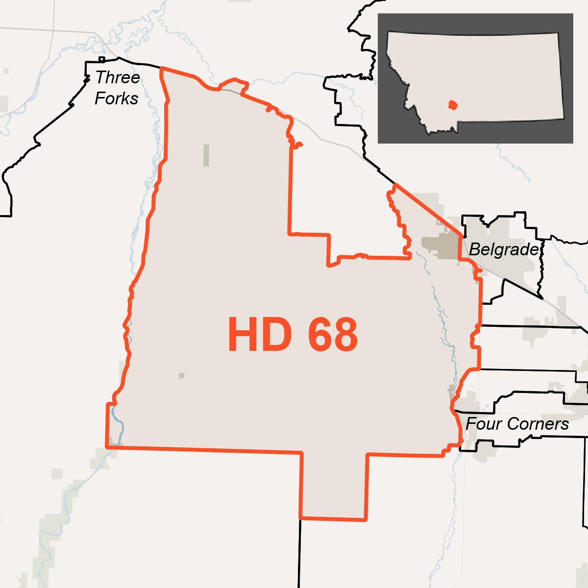 Map of House District 68