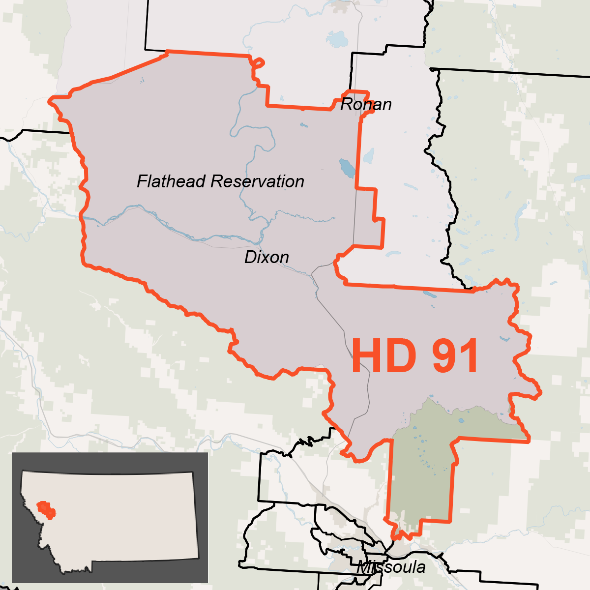 Map of House District 91