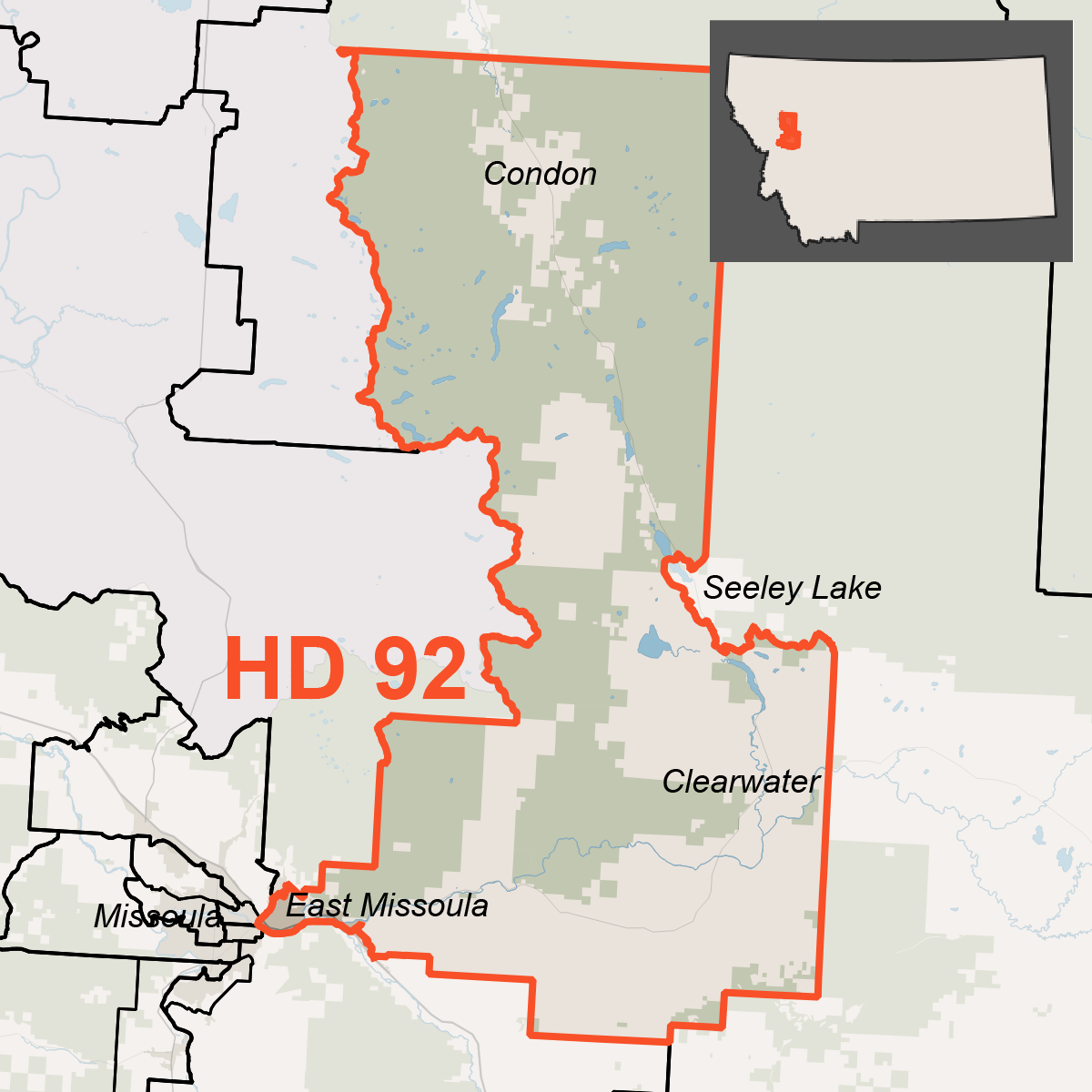 Map of House District 92