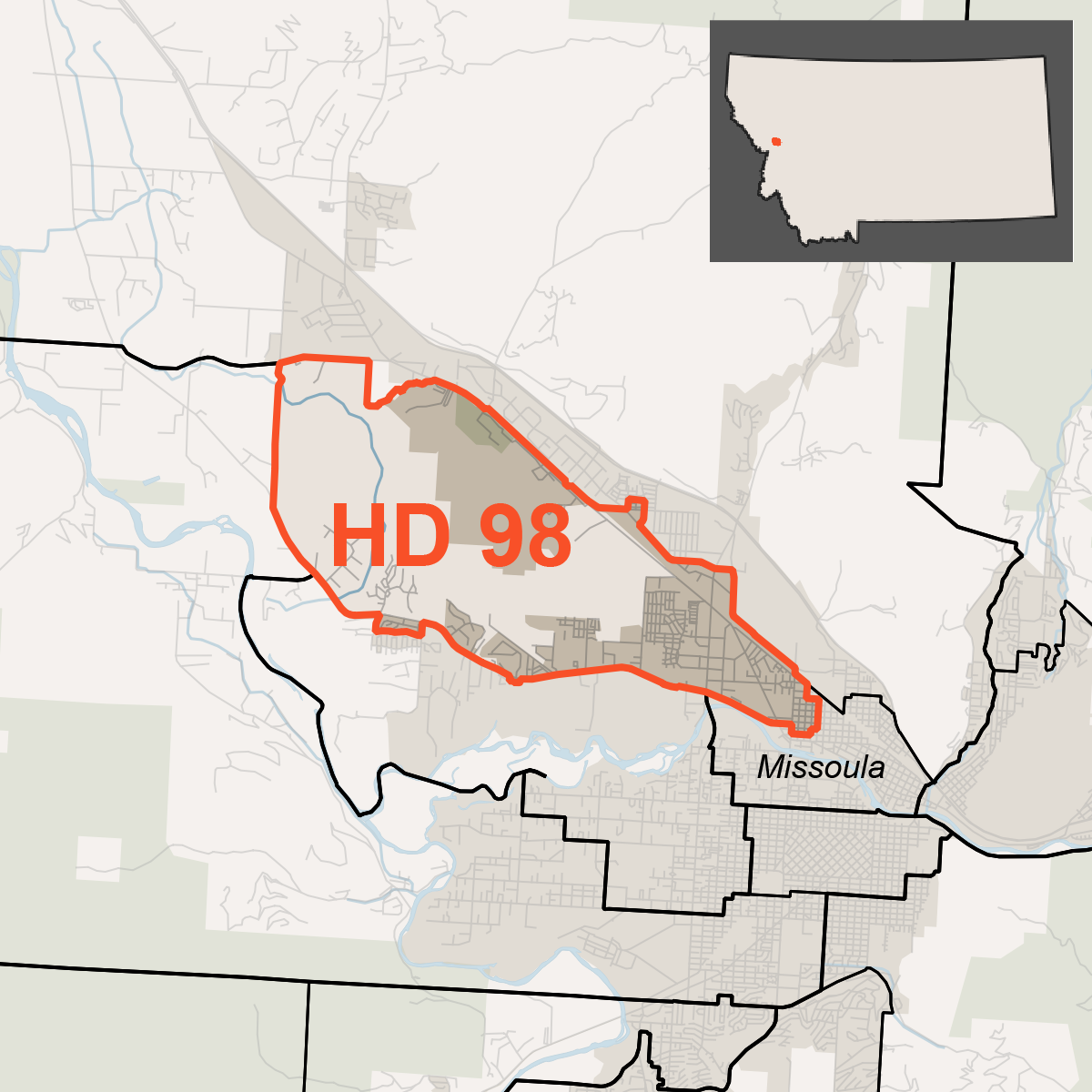 Map of House District 98