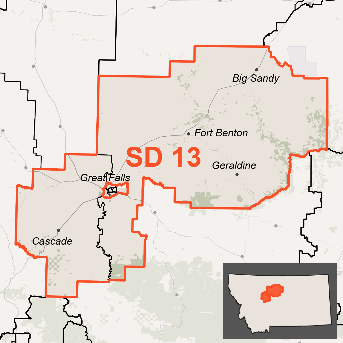 Map of Senate District 13