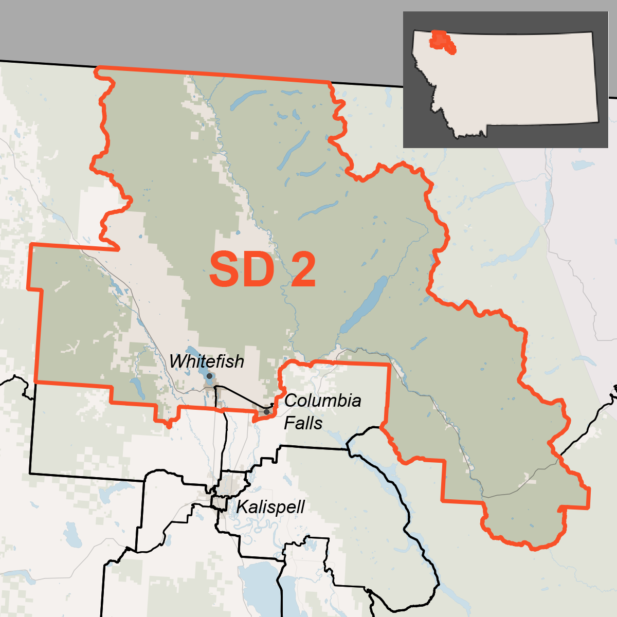Map of Senate District 2