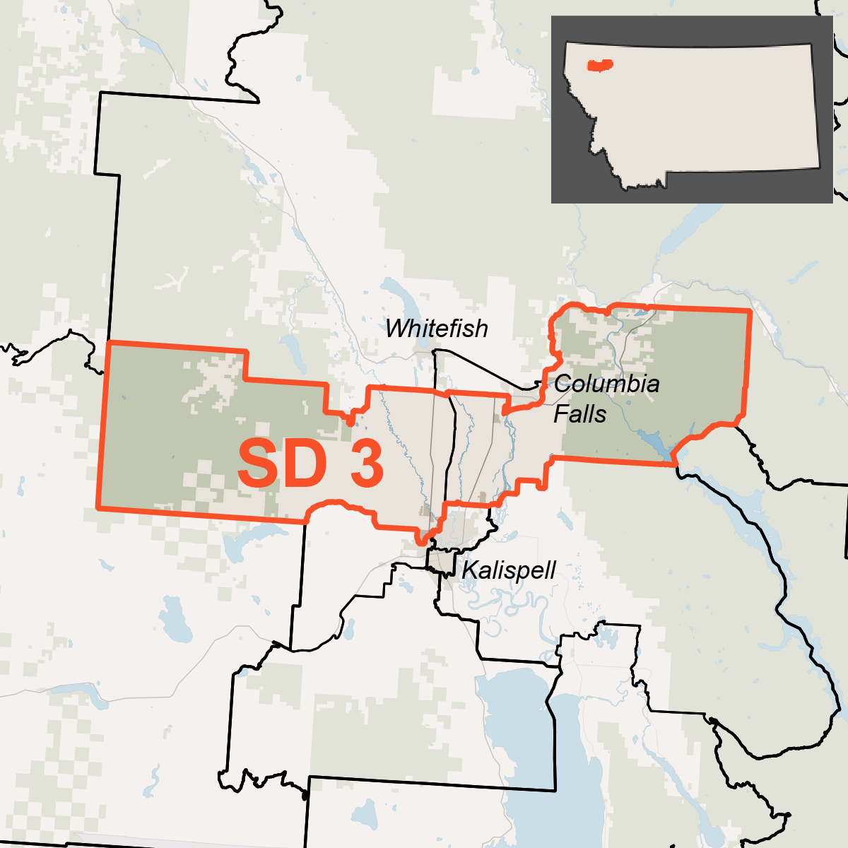 Map of Senate District 3