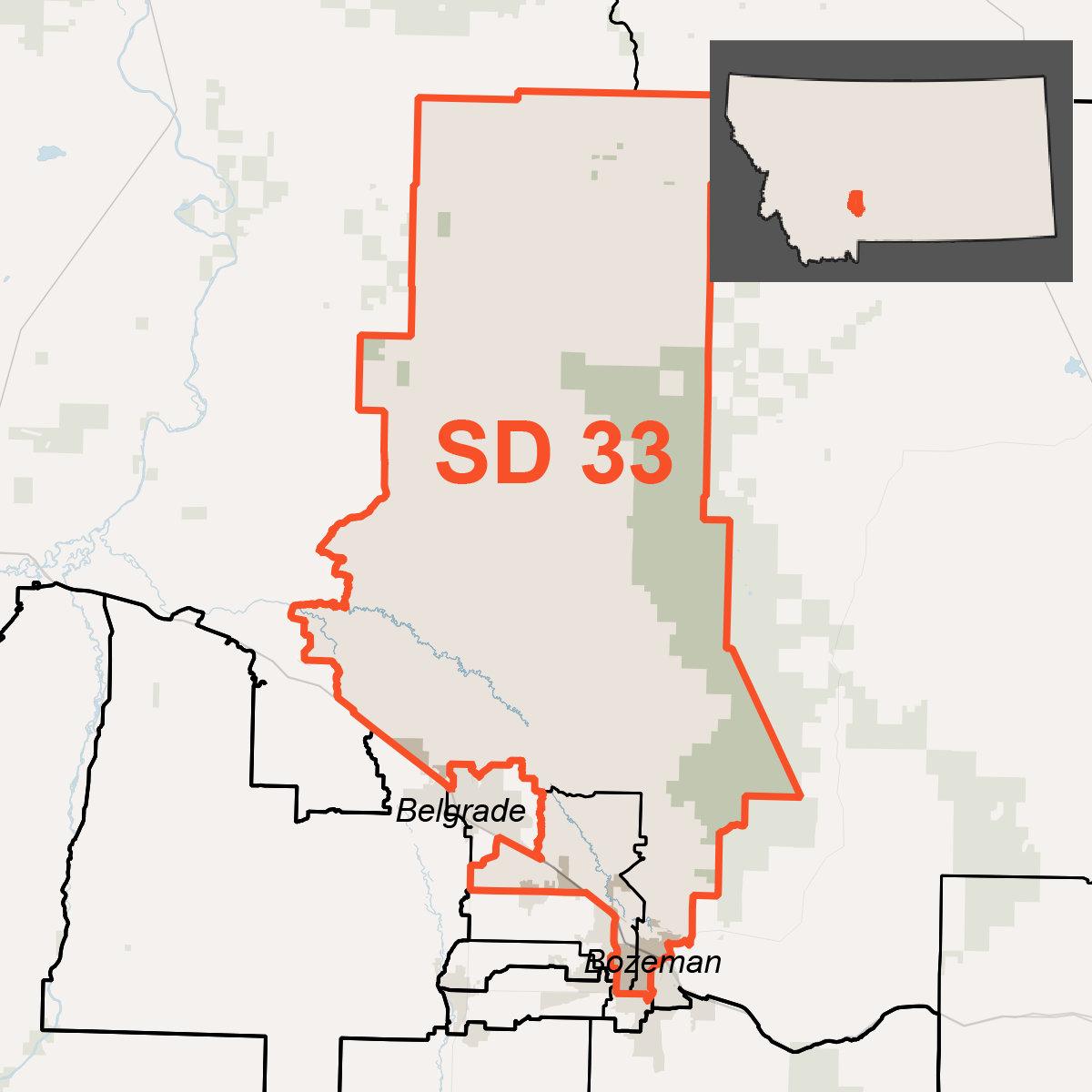 Map of Senate District 33