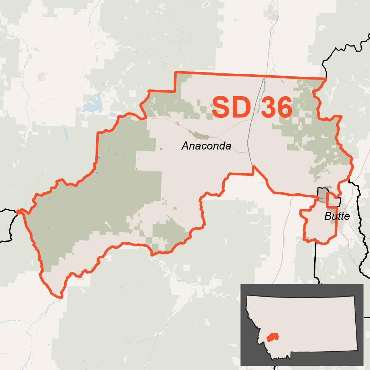 Map of Senate District 36
