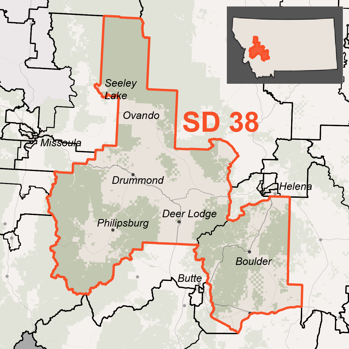 Map of Senate District 38