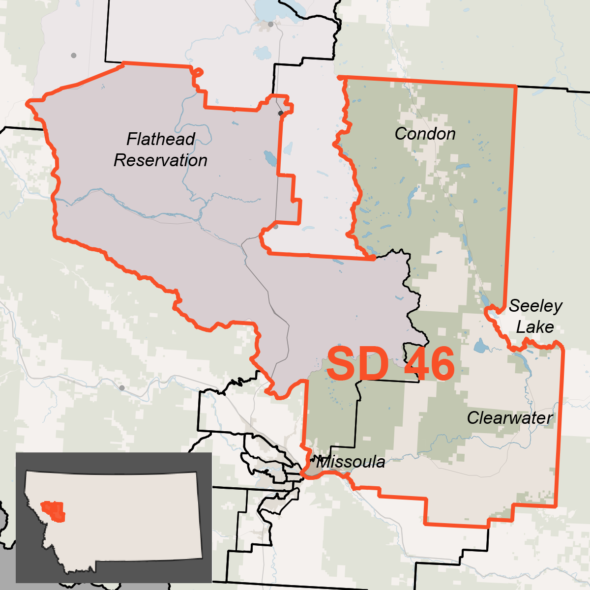 Map of Senate District 46