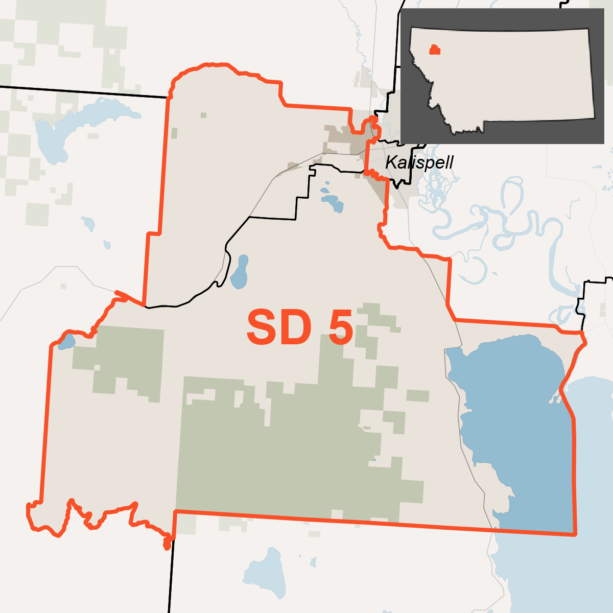 Map of Senate District 5