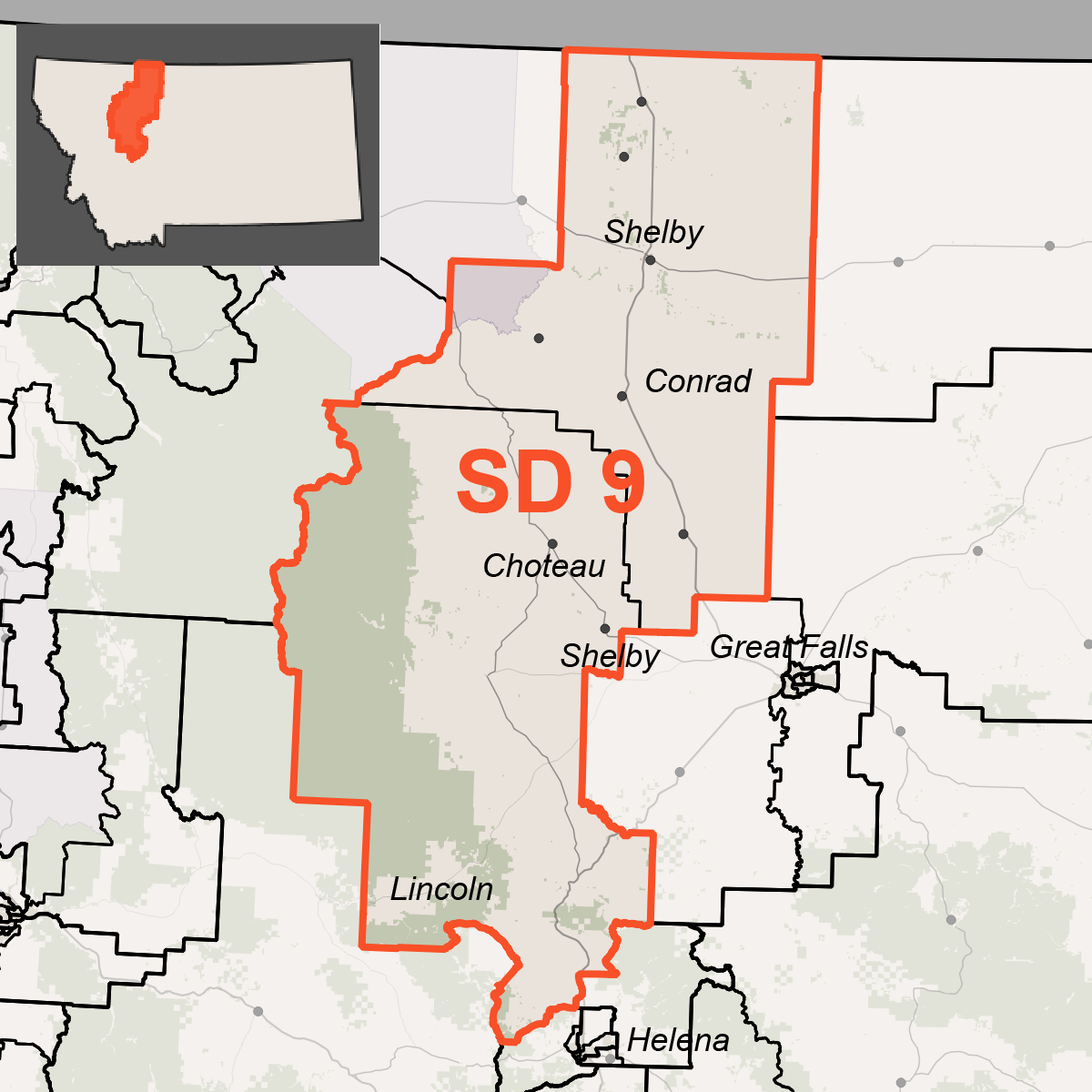 Map of SD 9